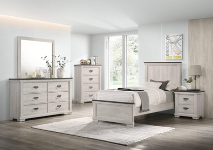 Leighton - Twin 5 Piece Bedroom Set - White