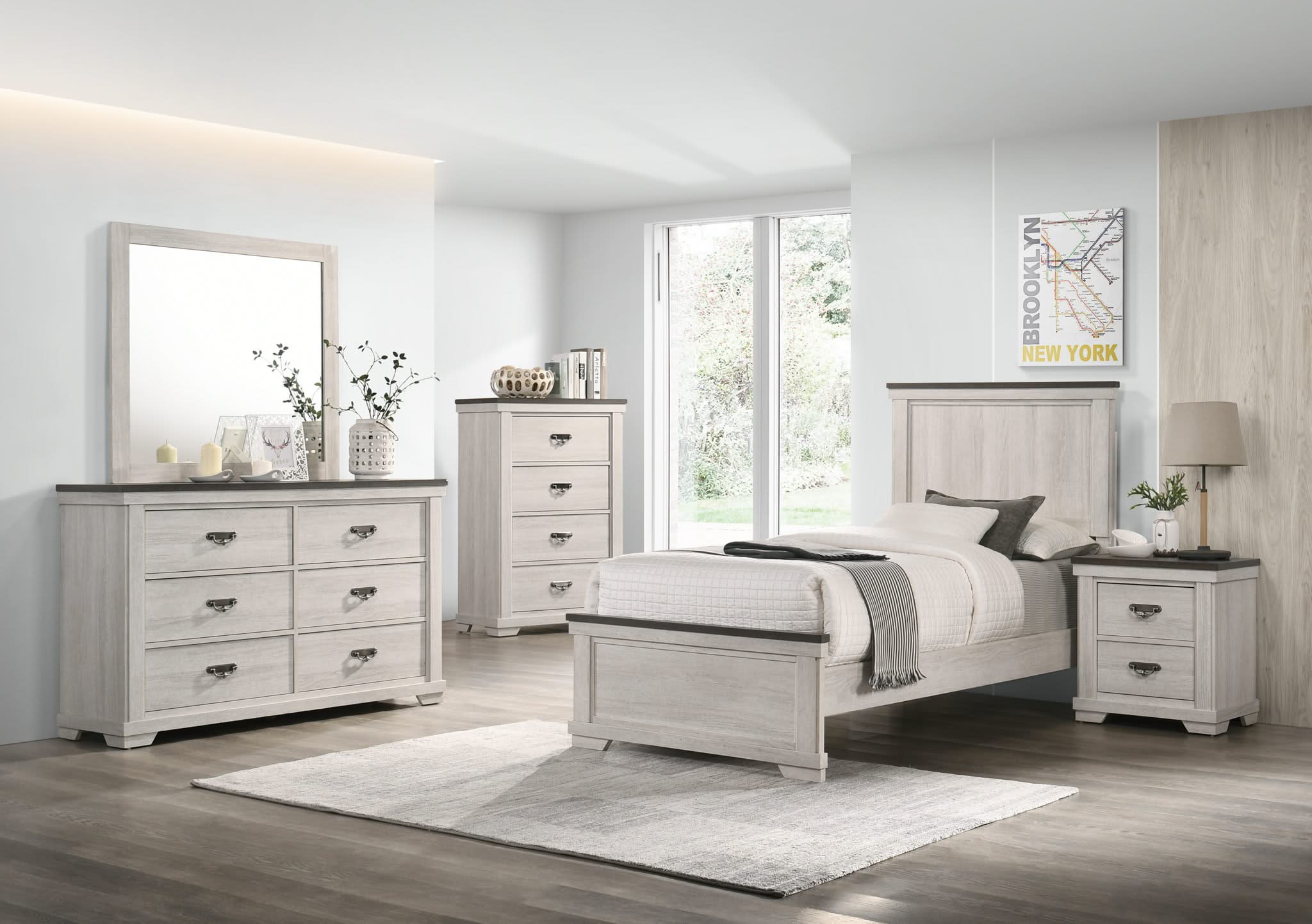 Leighton - Twin 4 Piece Bedroom Set - White