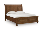 Zackaryn - Queen Sleigh Headboard - Warm Brown