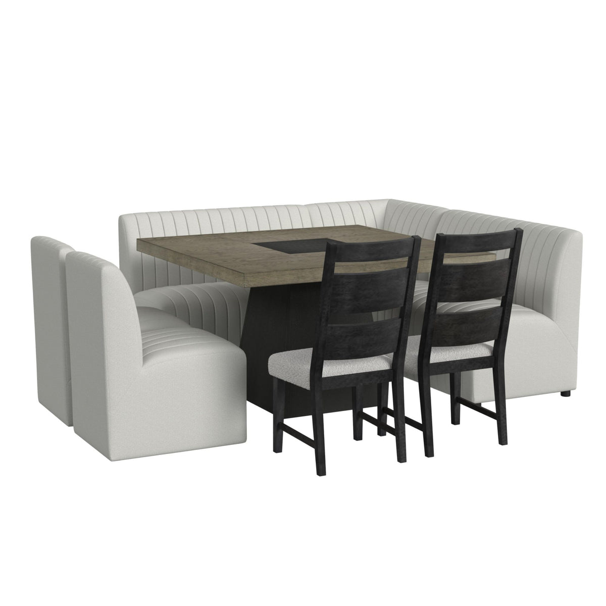 Jemma - Square Dining Table - Gray / Dark Espresso