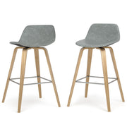 Randolph - Counter / Bar Height Stool Upholstered (Set of 2) - Gray