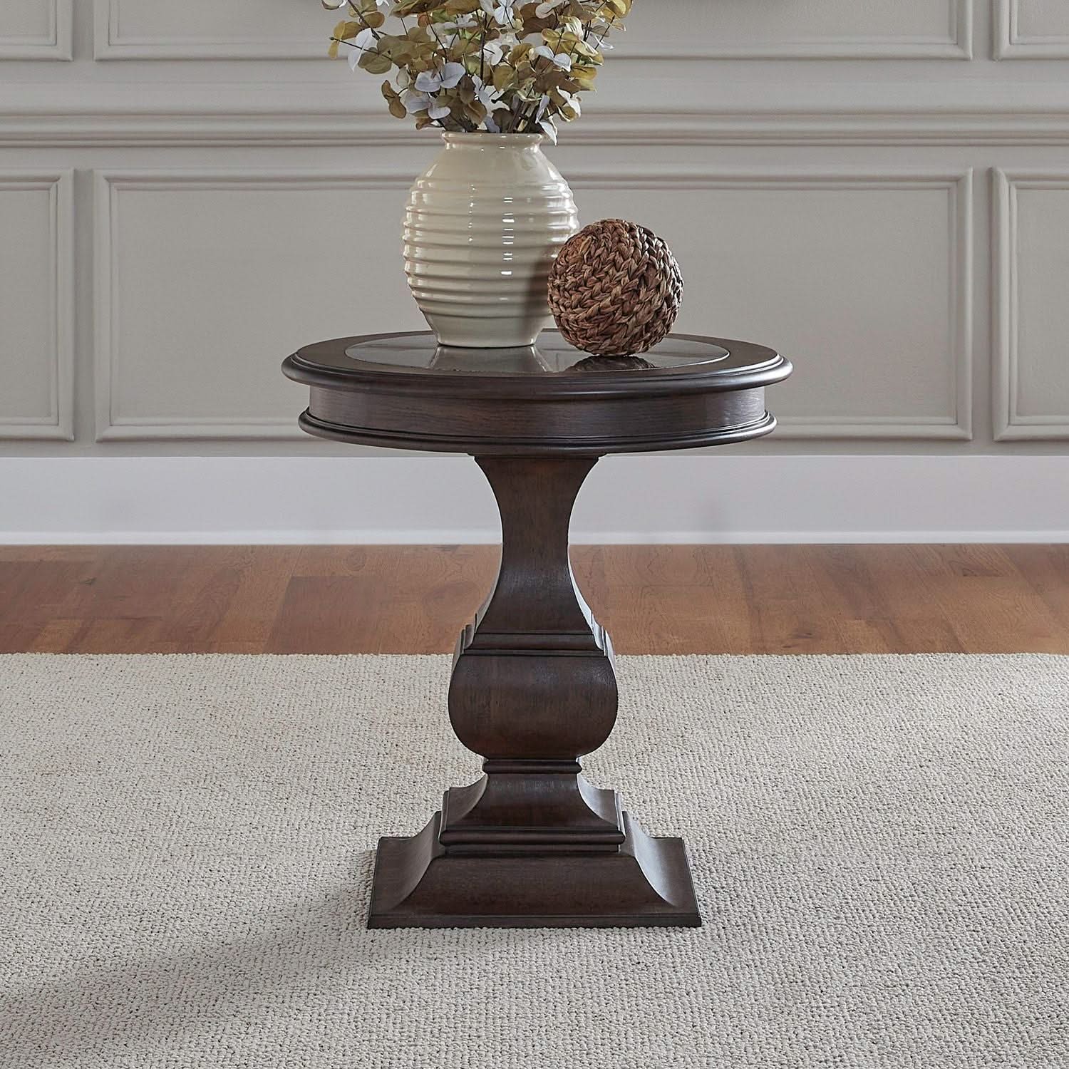 Providence Park - Round End Table - Chateau Brown