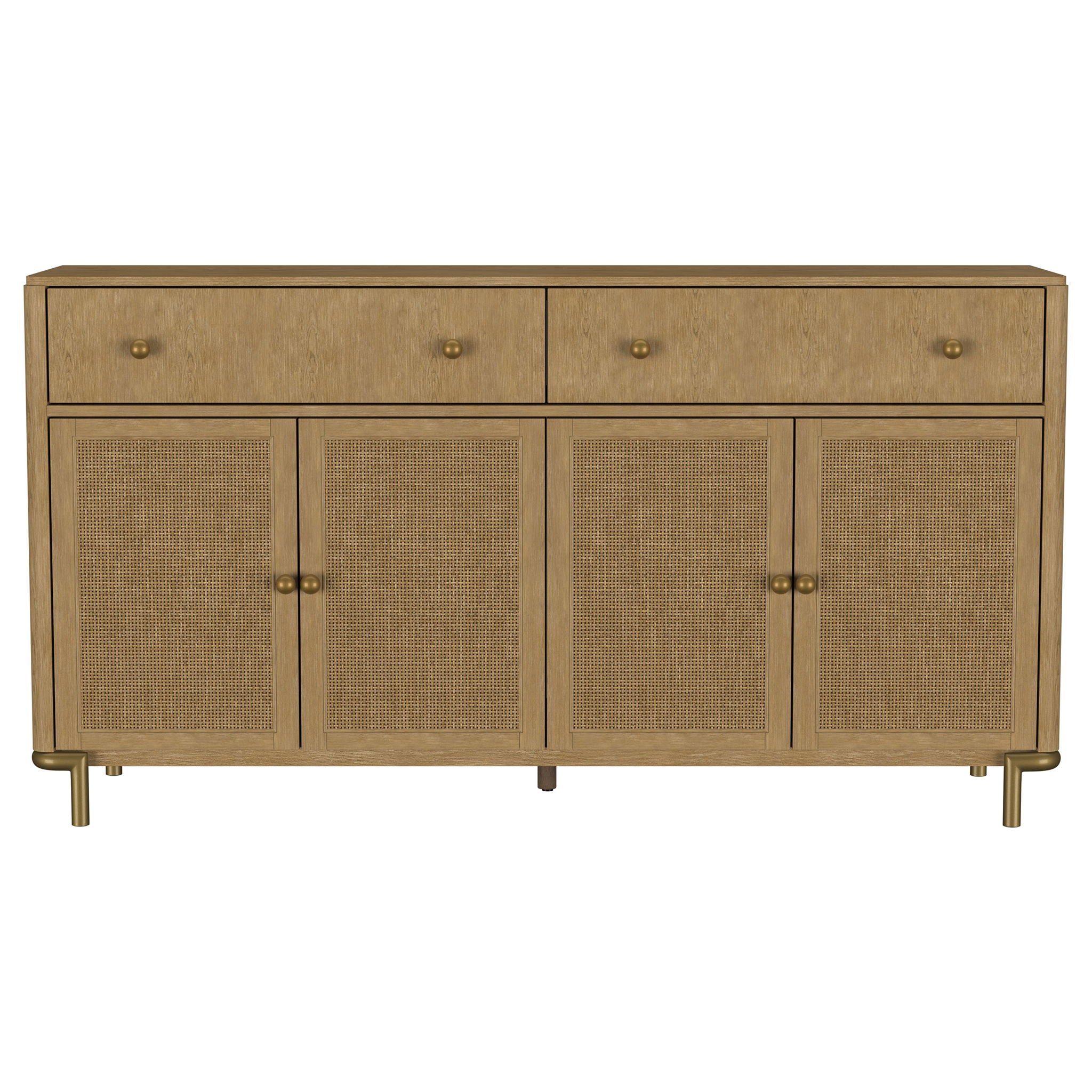 Arini 2-drawer Cane Door Dining Sideboard Server Sand Wash