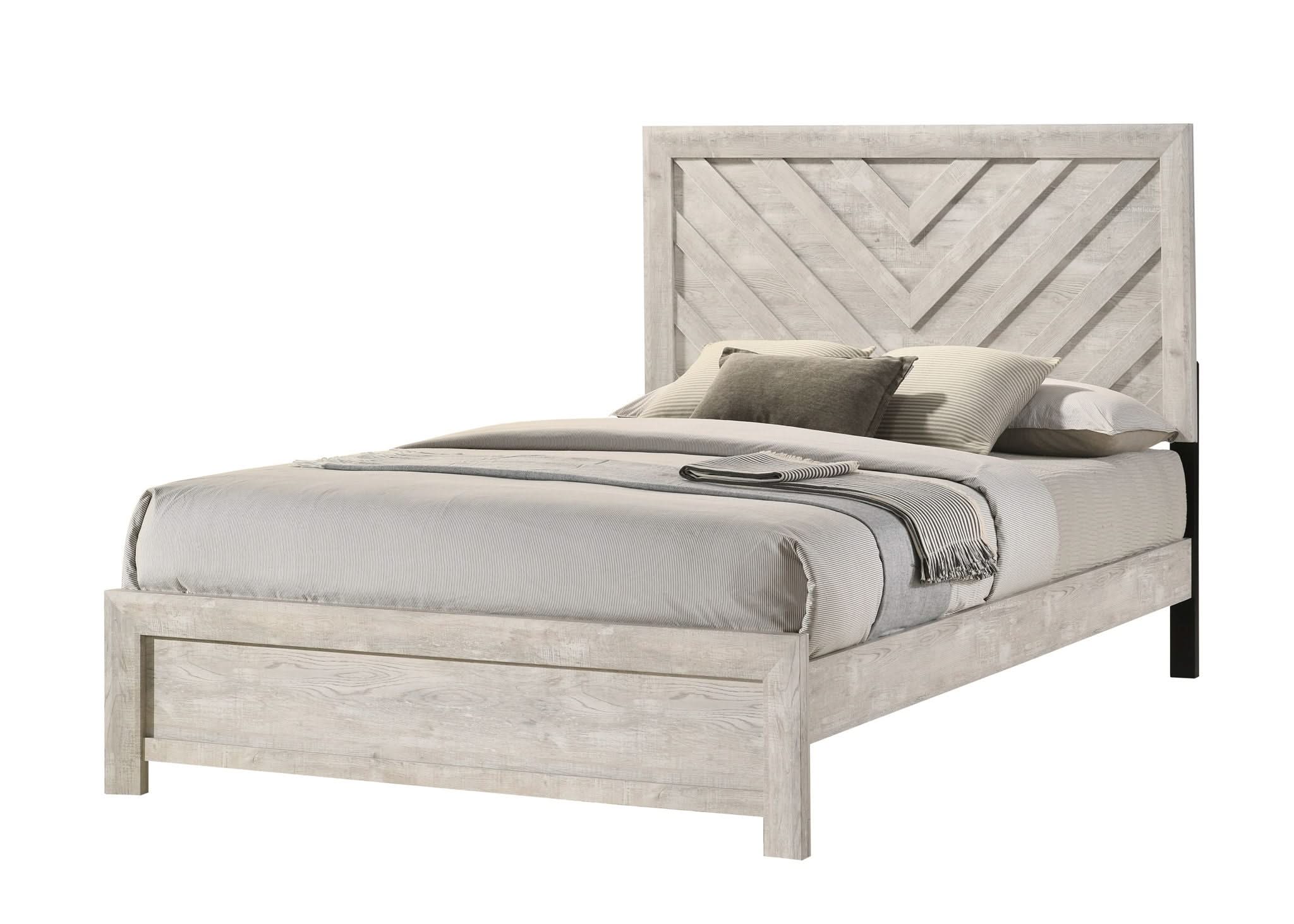 Valor - Full 4 Piece Bedroom Set - Antique White