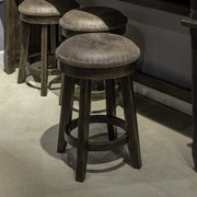 Paradise Valley - Upholstered Console Stool - Saddle Brown