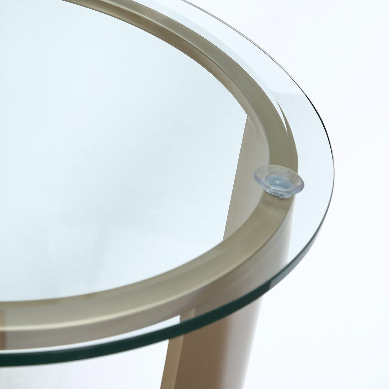 Houston - Round Chairside Table - Brushed Gold