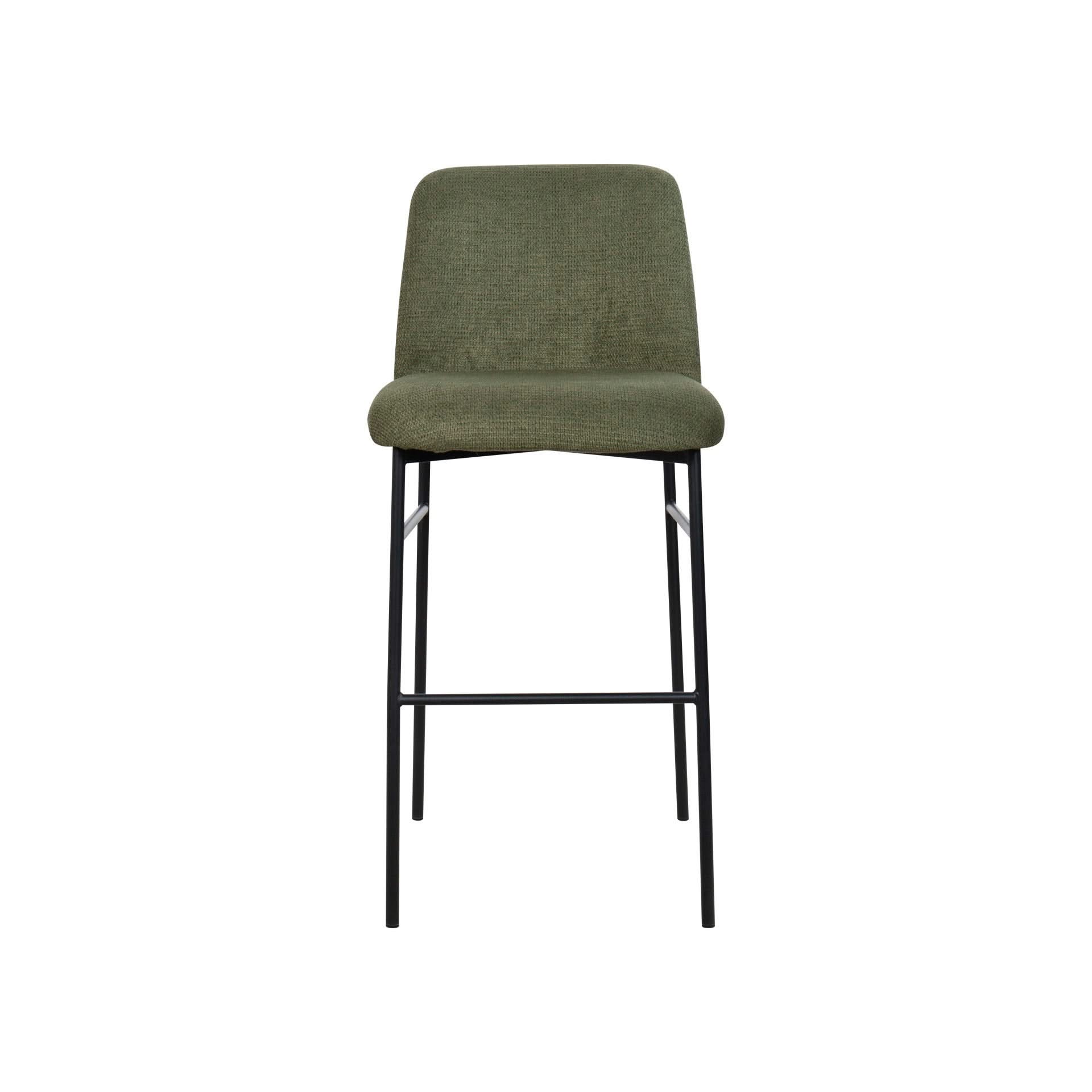 Erik - Bar Chair With Black Metal Frame (Set of 2)
