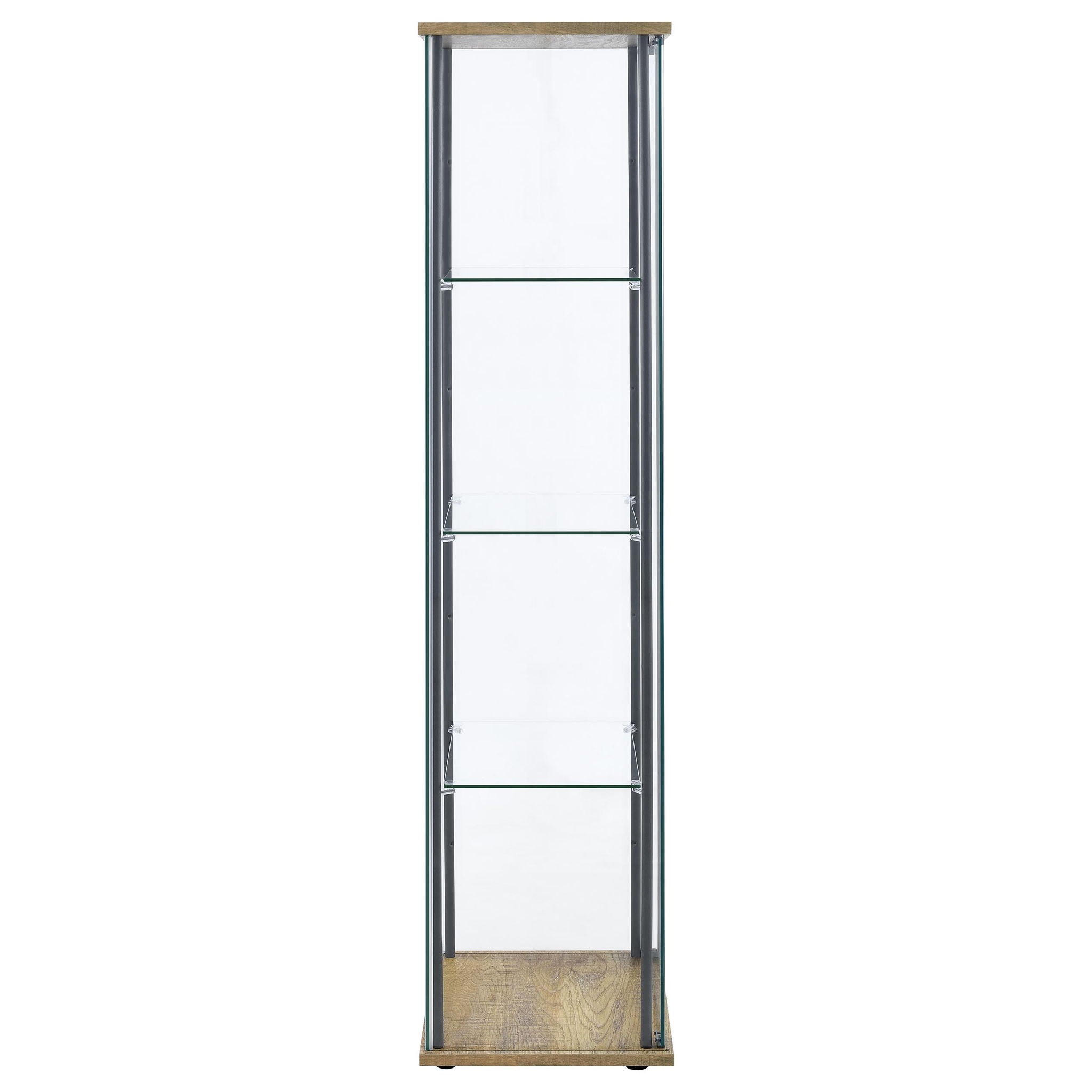 Bellatrix 3-shelf Clear Glass Curio Cabinet Mango