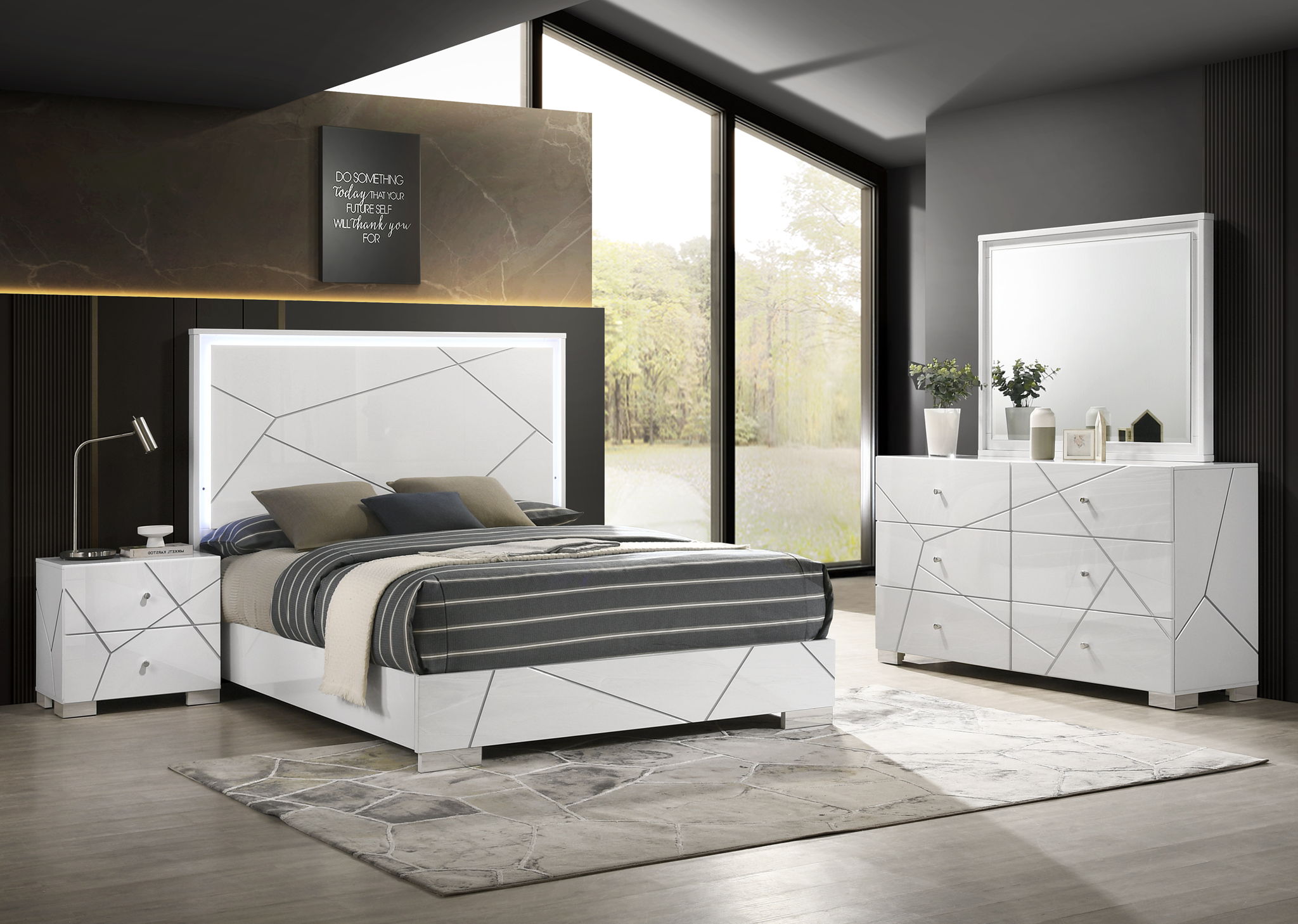 Ayla - Queen Bed - White