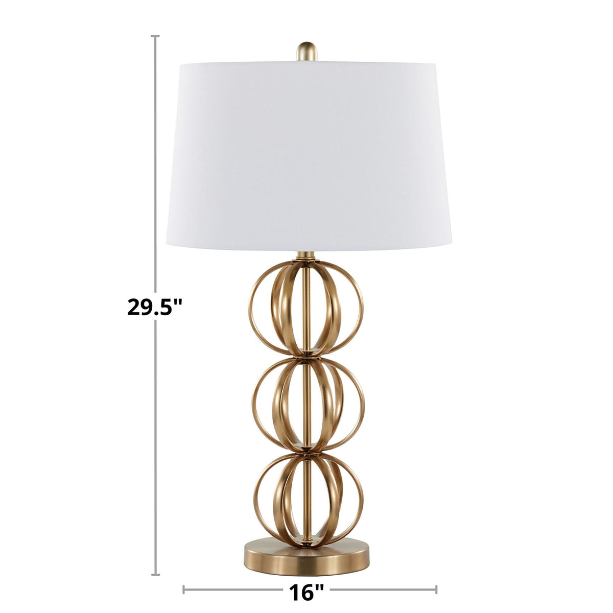 Linx - Contemporary Table Lamp (Set of 2) - Gold / White