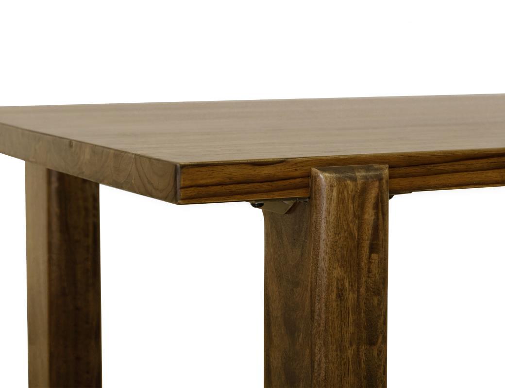 Silver - Rectangular Dining Table - Brown