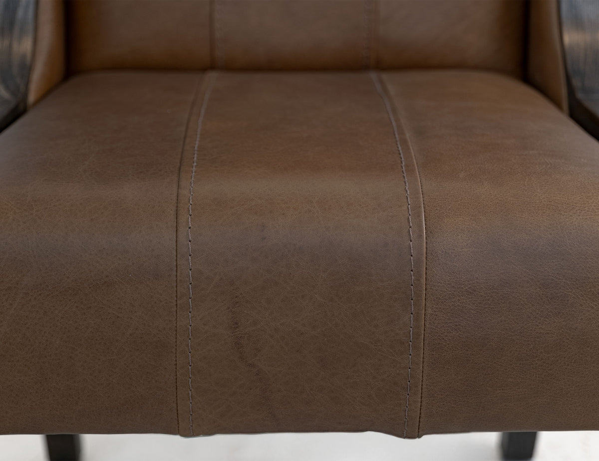 Balam - Leather Upholstered Chair (Set of 2) - Brown