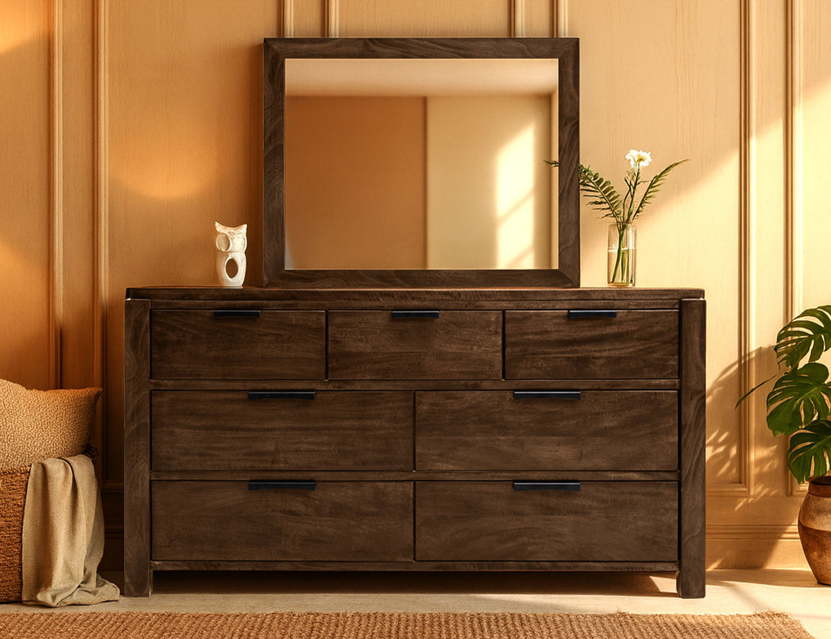 Raramuri - 7 Drawer Dresser - Dark Brown