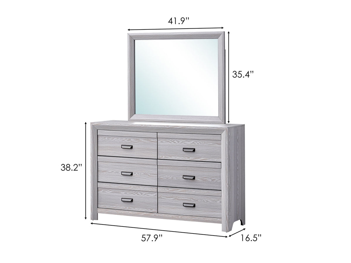 Adelaide - Queen 5 Piece Bedroom Set - Drift Wood