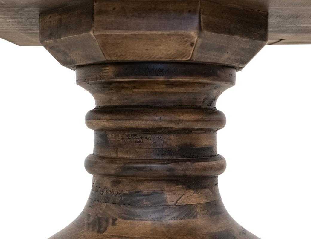 Lumiere - Round Pedestal Table - Brown