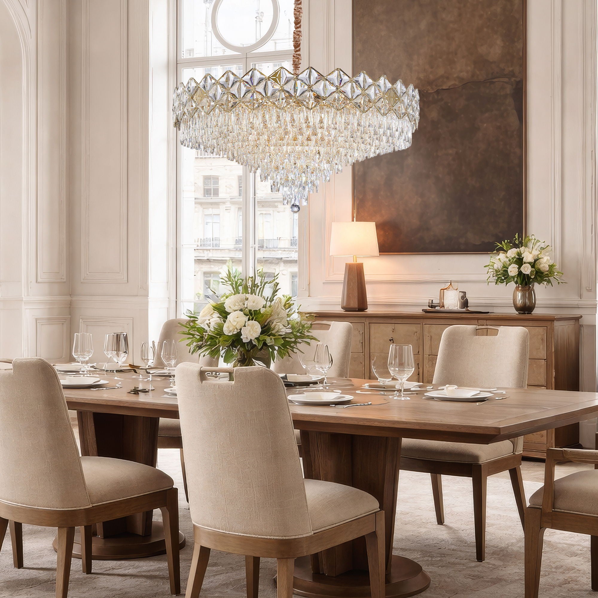 Michael Amini Lighting - Regalia 28-Light Crystal Chandelier - Gold