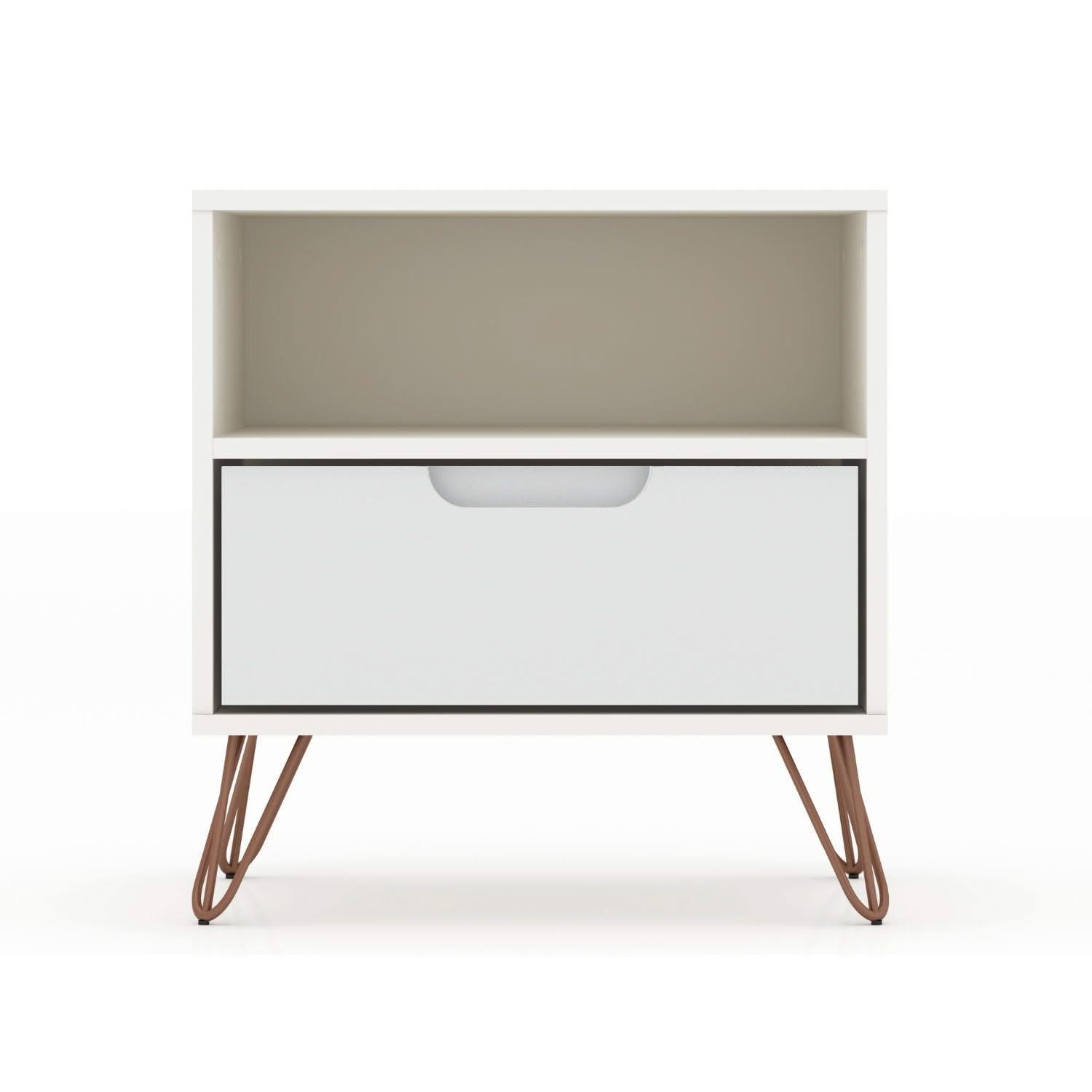 Rockefeller - Nightstand With 1 Drawer - White