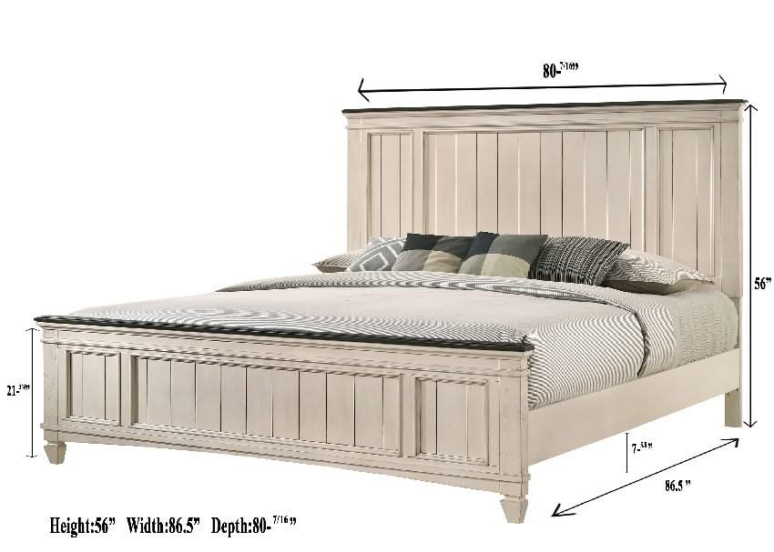 Sawyer - King Bed - Antique White