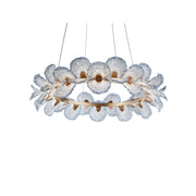 Michael Amini Lighting - Brisa 39" Round LED Chandelier - Ocean Blue / Bronze