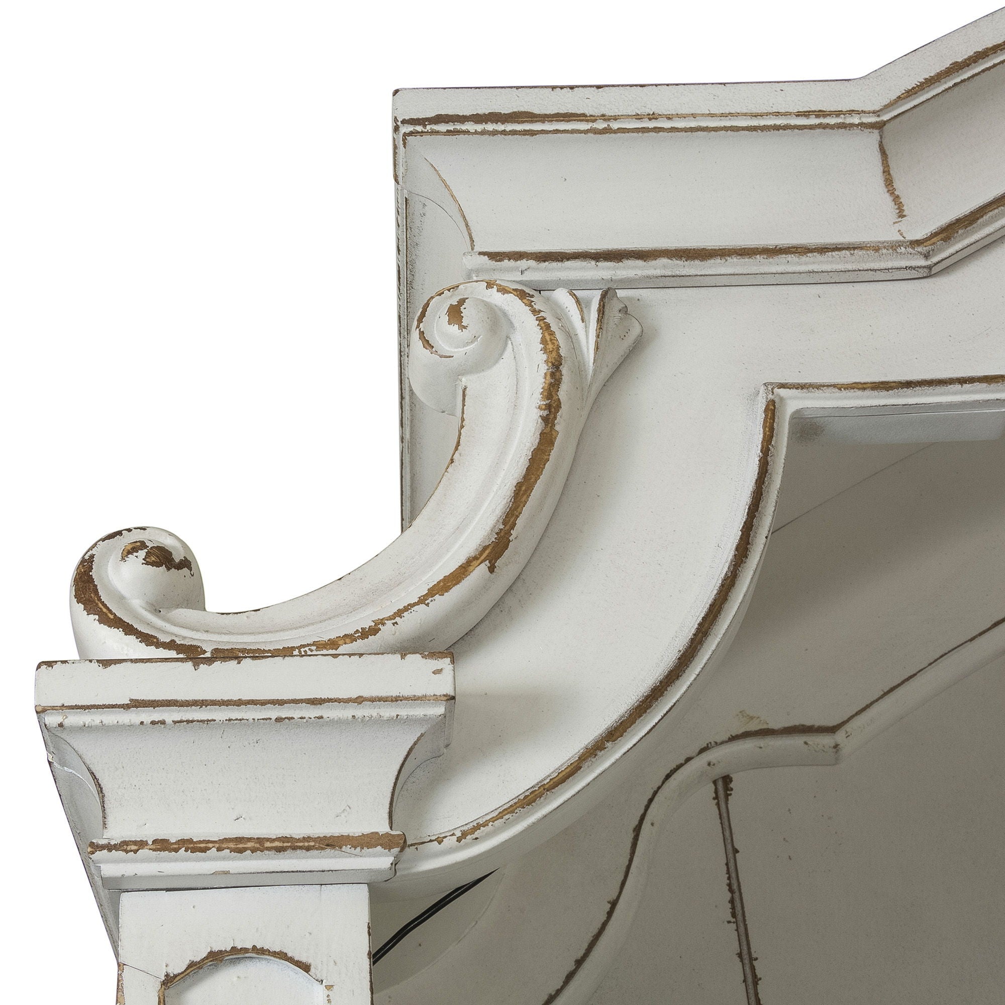 Magnolia Manor - Arched Entertainment Hutch - Antique White