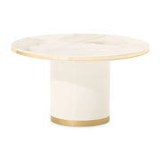 Gineverra - Round Cocktail Table - Ivory Gold