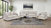 Corliss 3-piece Upholstered Arched Arm Sofa Set Beige