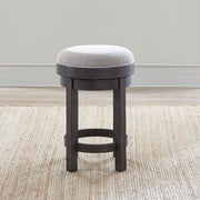 Weston - Upholstered Swivel Console Stool - Peppercorn