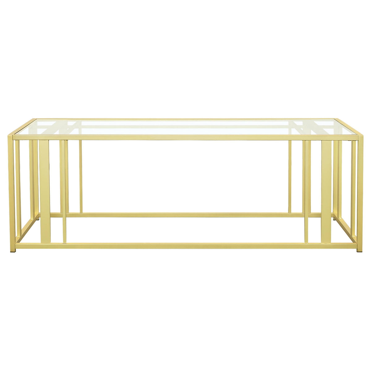 Adri 3-piece Coffee and End Table Set Matte Brass