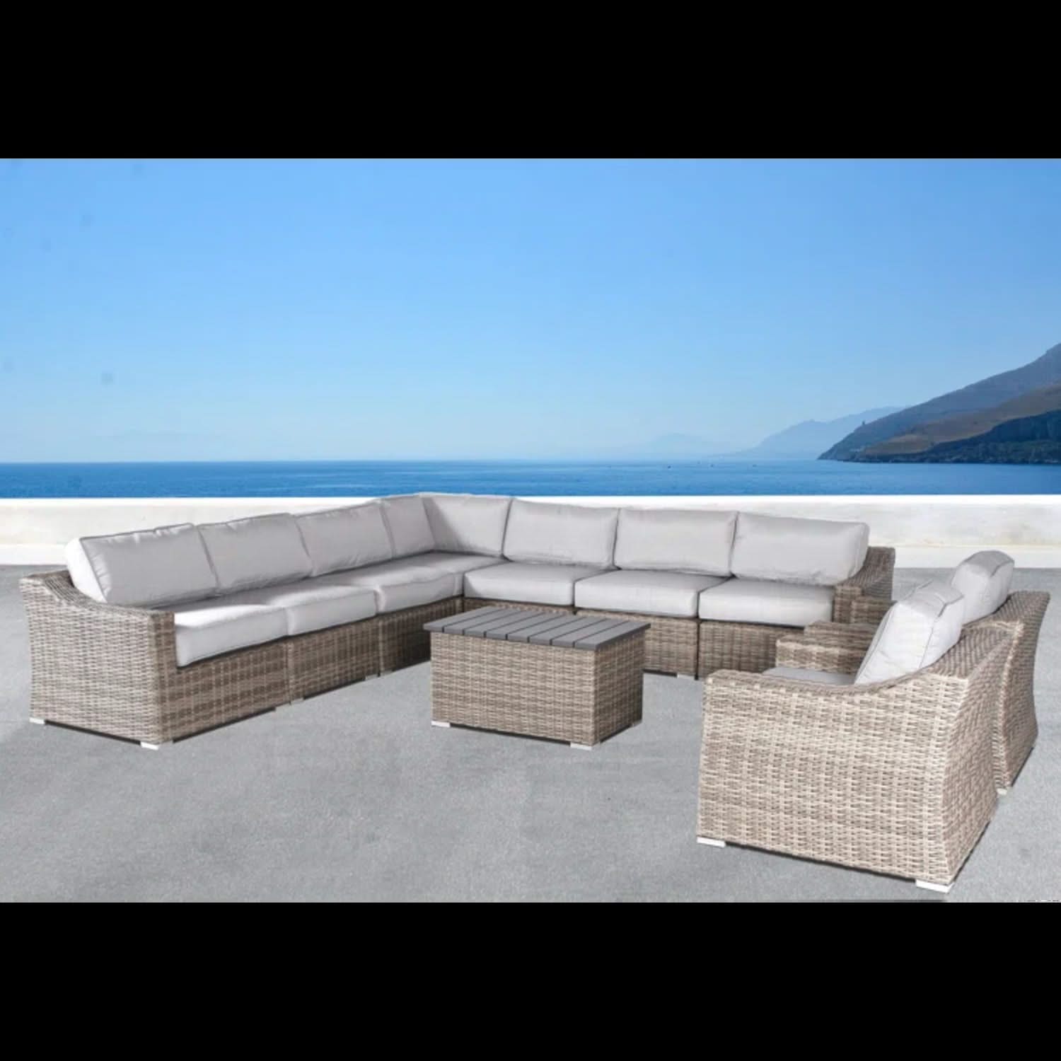 Stylish Sofa Seating Group With Cushions Perfect For Outdoor Gatherings