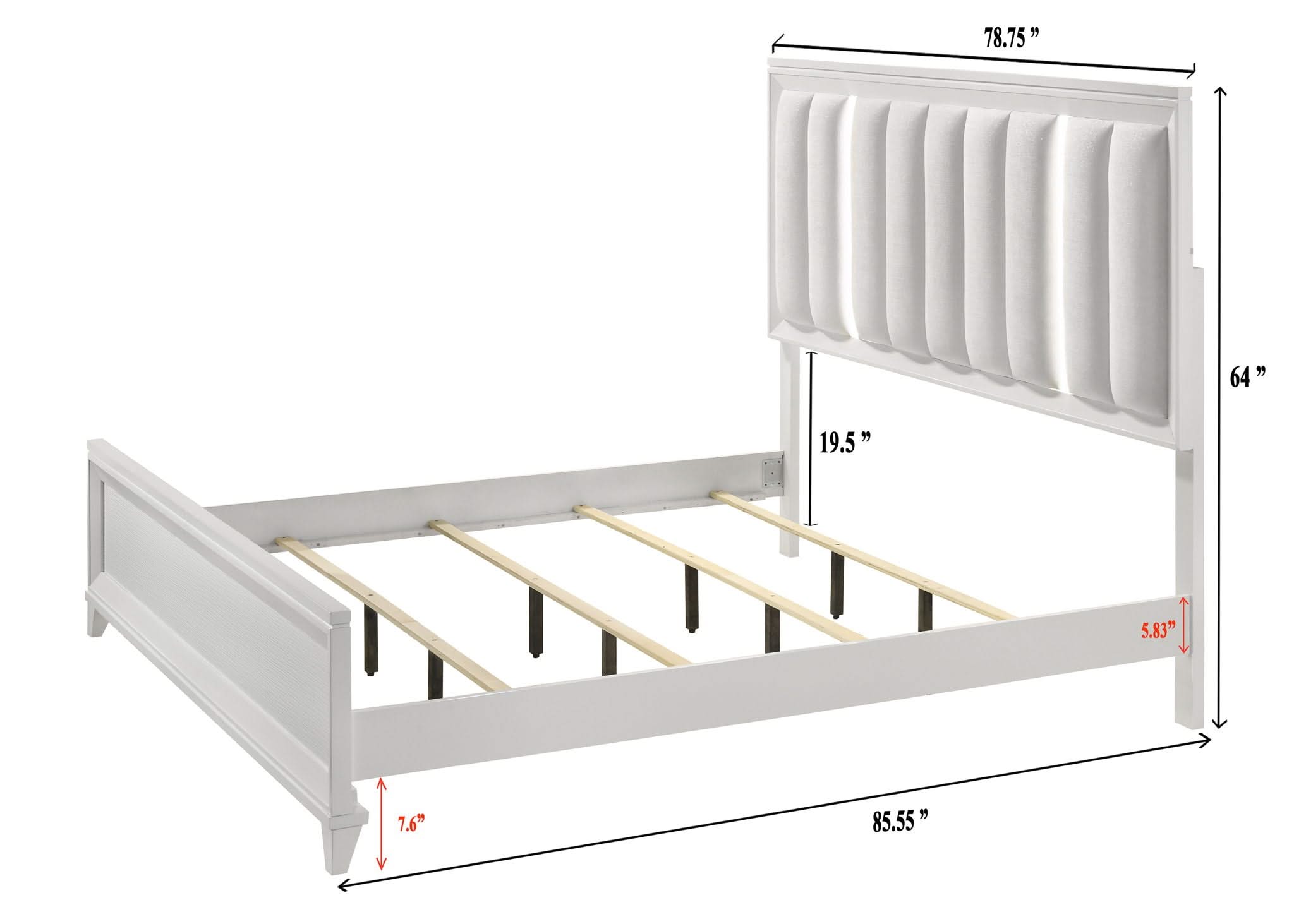 Cressida - King 4 Piece Bedroom Set - White