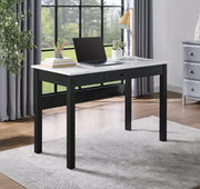 Rylee - Faux Marble Desk - Black / White