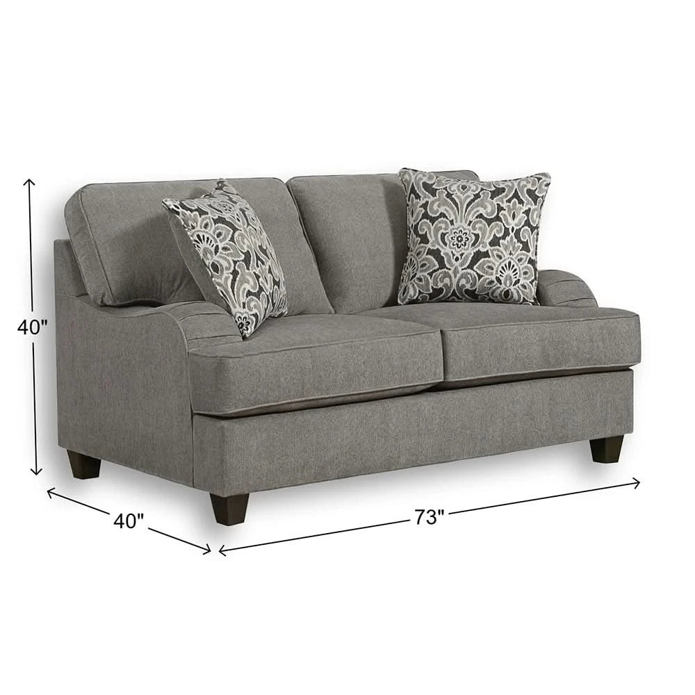Room Package - Addison Grey Contemporary Sofa and Loveseat Living Room Package with Coffee Table Set & Rug