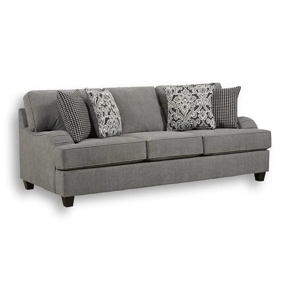 Room Package - Addison Grey Contemporary Sofa and Loveseat Living Room Package with Coffee Table Set & Rug