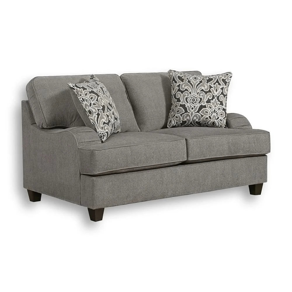 Room Package - Addison Grey Contemporary Sofa and Loveseat Living Room Package with Coffee Table Set & Rug