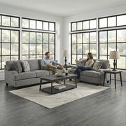 Room Package - Addison Grey Contemporary Sofa and Loveseat Living Room Package with Coffee Table Set & Rug