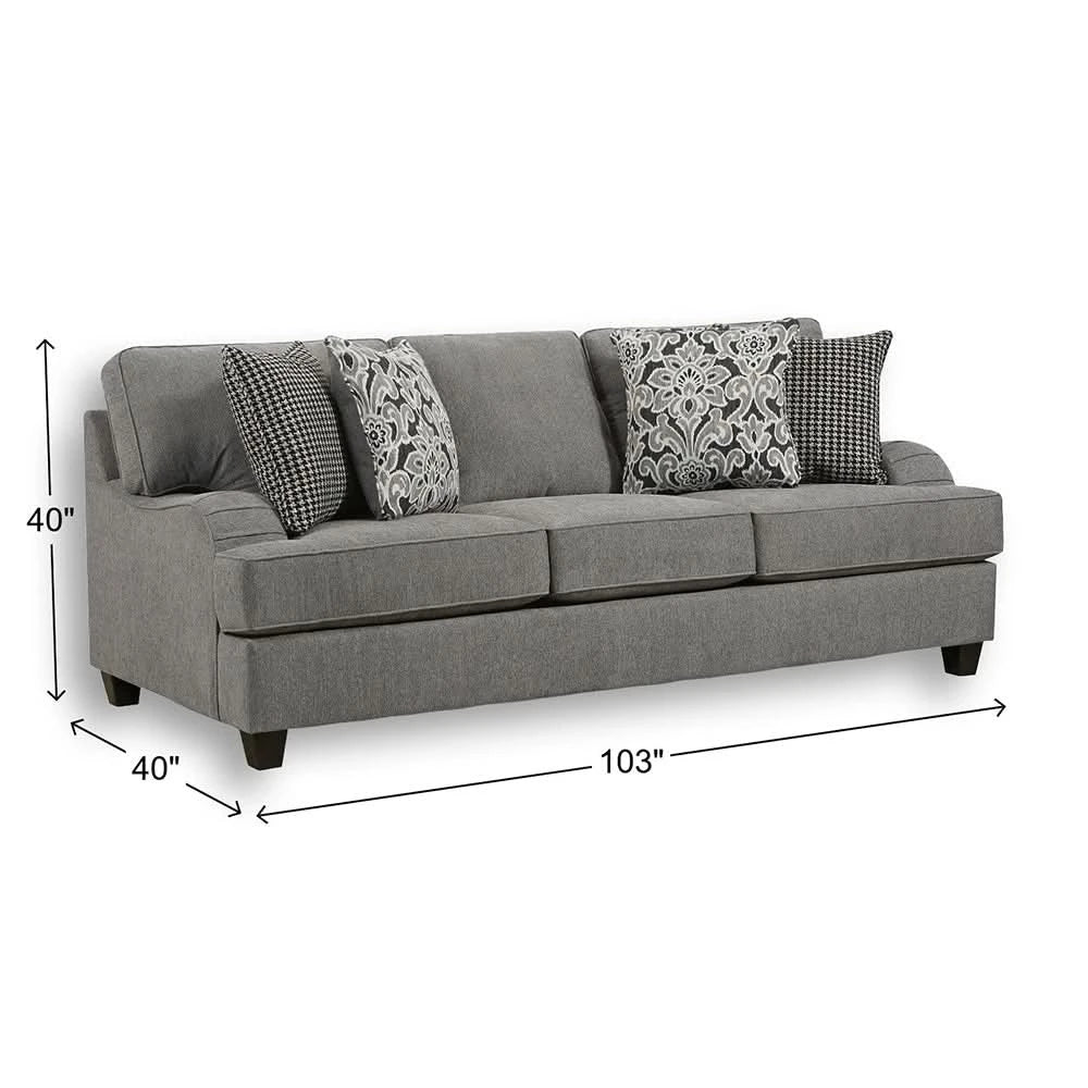 Room Package - Addison Grey Contemporary Sofa and Loveseat Living Room Package with Coffee Table Set & Rug