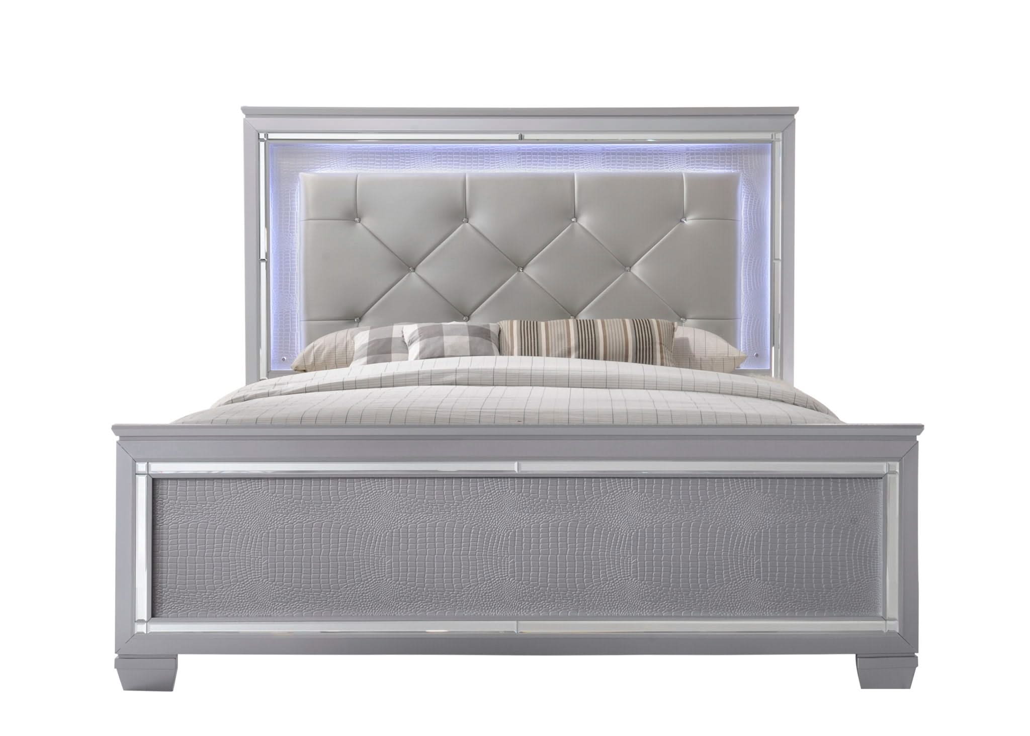 Lillian - King Upholstered Bed - Gray