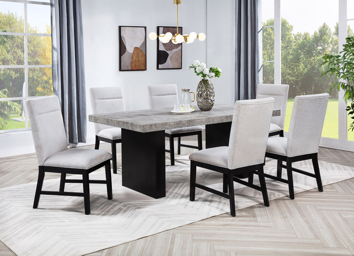 Sebastian - Side Chair (Set of 2) - Black / Gray