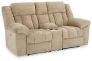 Tip-Off - Power Reclining Loveseat With Console / Adj Headrest