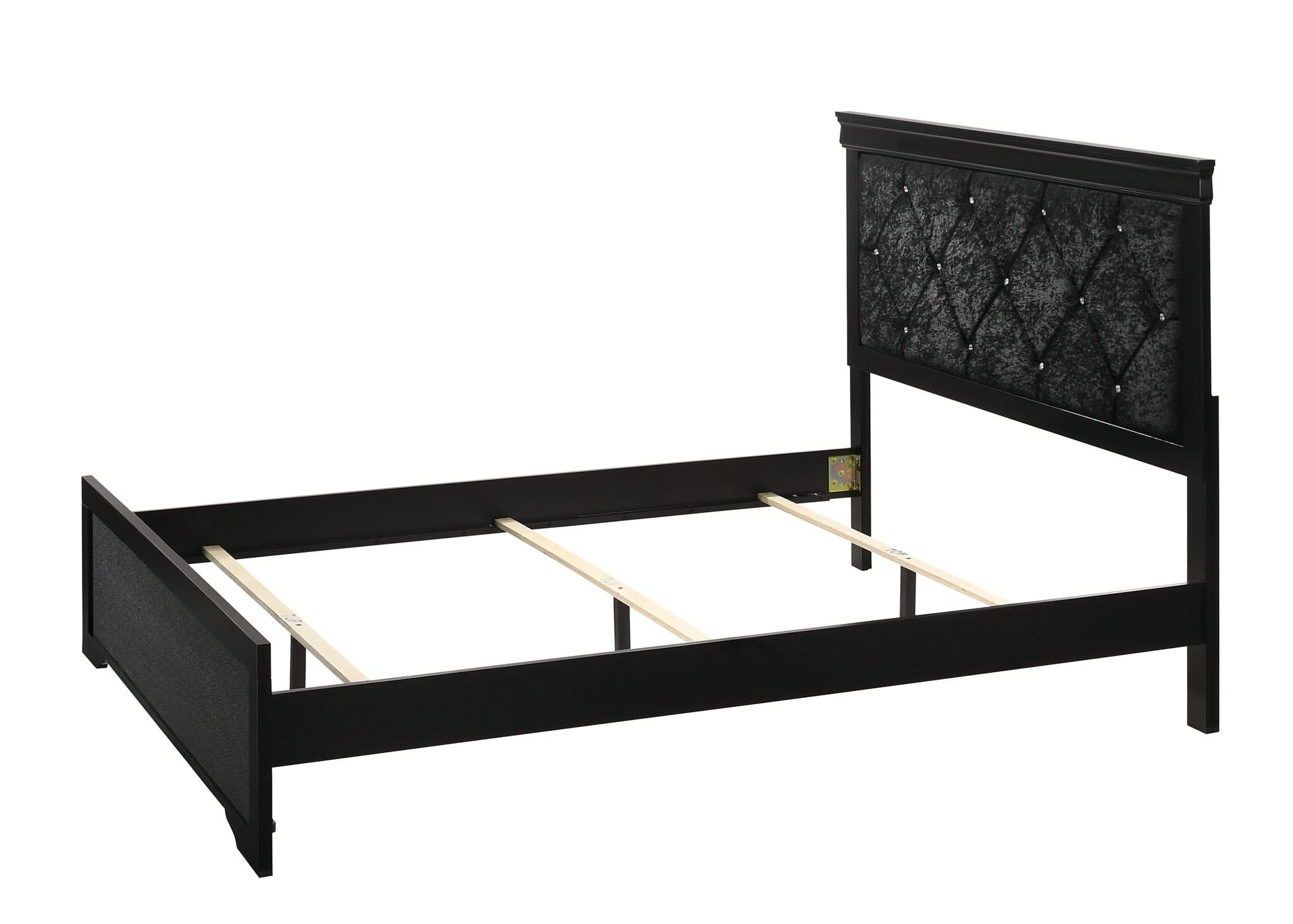 Amalia - Twin 5 Piece Bedroom Set - Black