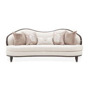 Camellia Field - Chenille Sofa - Beige / Dark Brown