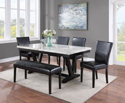 Tanner - 6 Piece Dining Room Set - White / Black