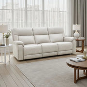 Moto Motion Apollo Dove Light Gray Power Reclining Sofa with Immersive Sound