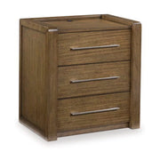 Archives Brown Contemporary Nightstand with USB Charging