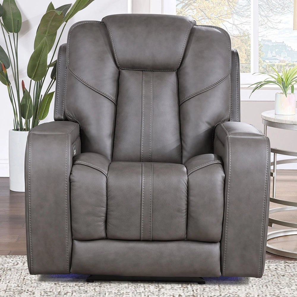Atmos Leather Triple Power Recliner with Immersive Sound