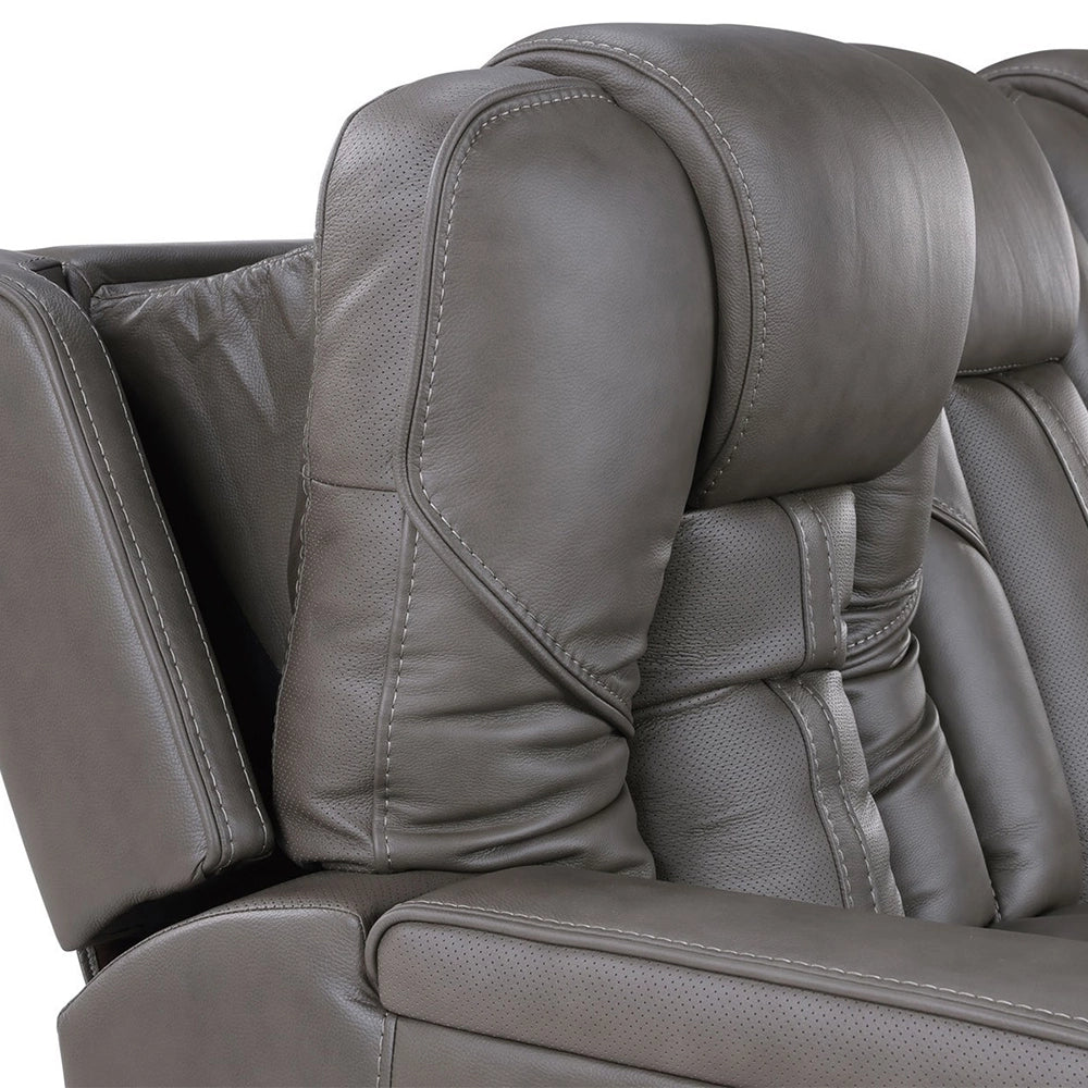 Atmos Leather Triple Power Reclining Sofa with Immersive Sound