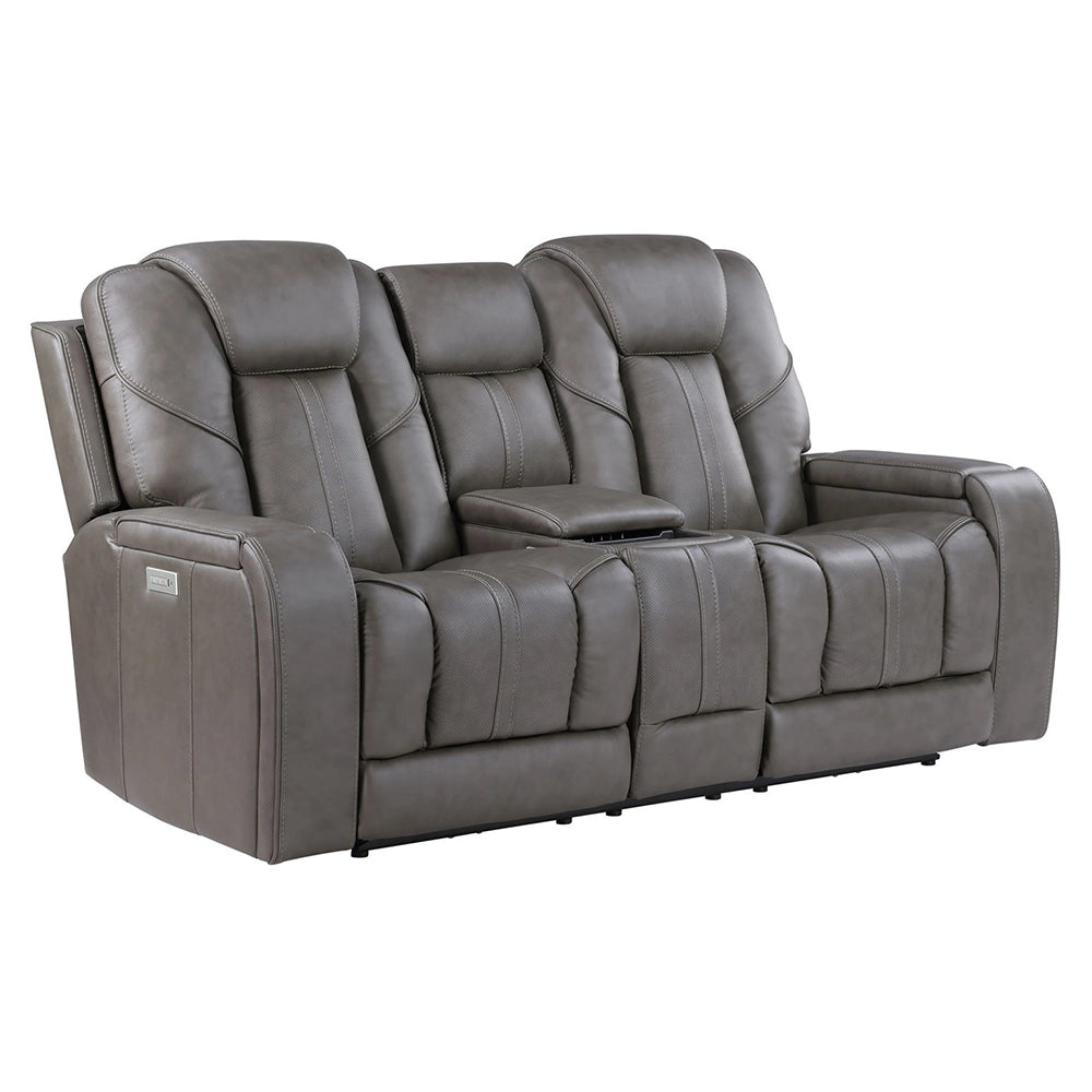 Atmos Leather Power Reclining Sofa & Loveseat with Immersive Sound