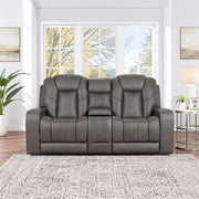 Atmos Leather Triple Power Reclining Loveseat with Immersive Sound