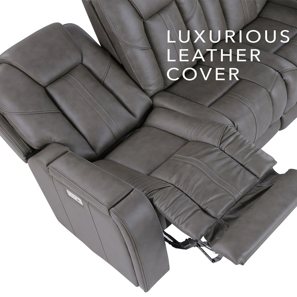 Atmos Leather Power Reclining Sofa & Loveseat with Immersive Sound