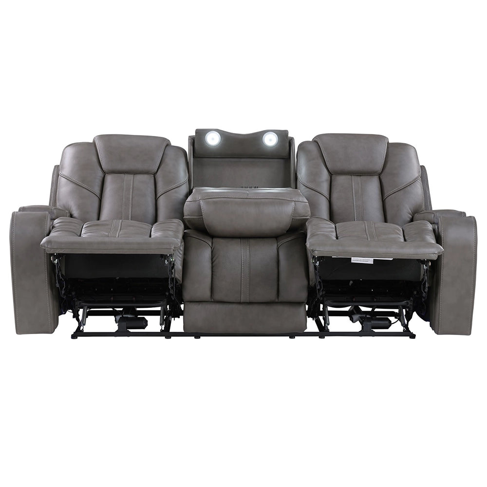 Atmos Leather Power Reclining Sofa & Loveseat with Immersive Sound